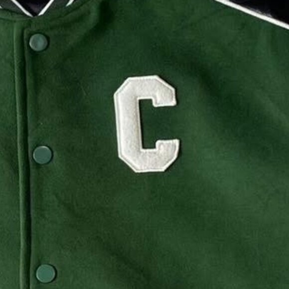 Vintage Green and Cream Varsity Jacket - Picture 5 of 5